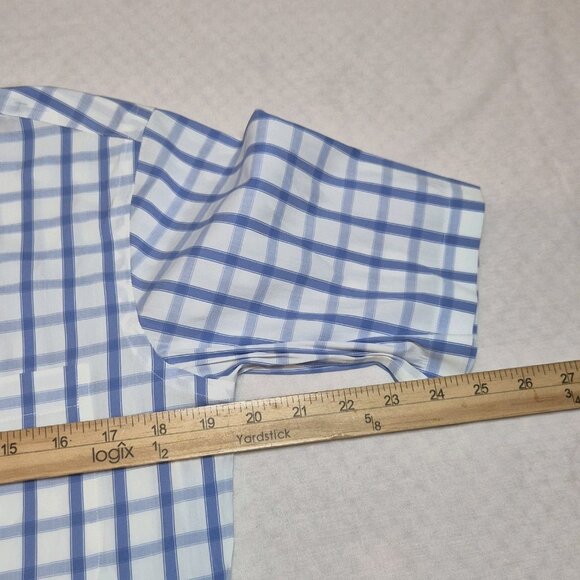 Roundtree & Yorke Gold Label Men's Shirt Size S Plaid Short Sleeve Slim Fit 56 - Picture 4 of 10